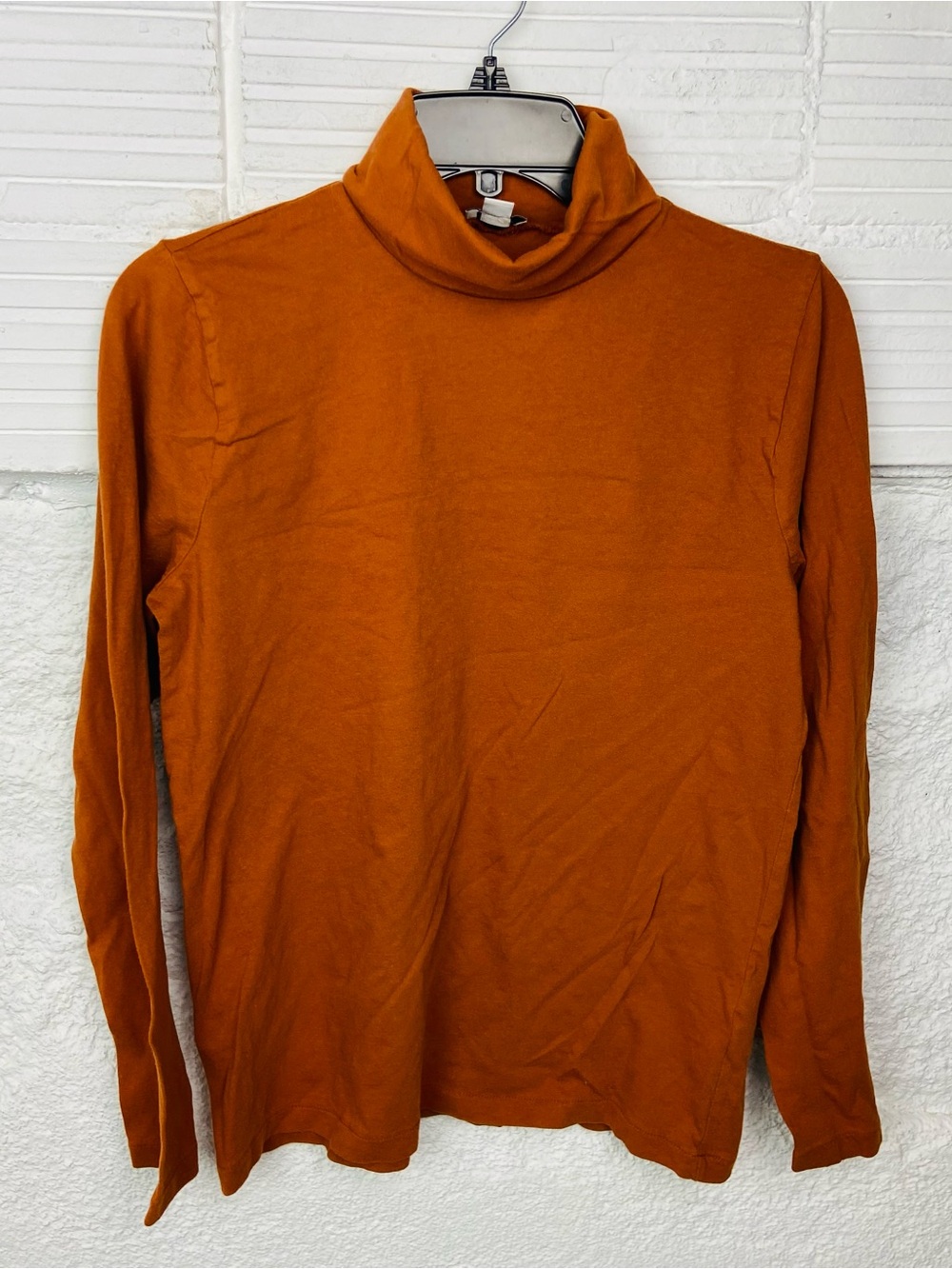 J. Crew cotton Burnt Orange long sleeve turtleneck size medium